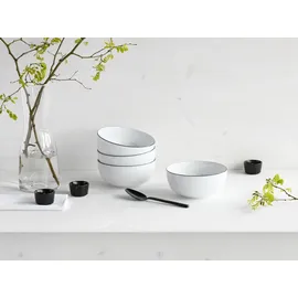 CreaTable Allround Black Line Buddha Bowl 4-tlg. Weiß