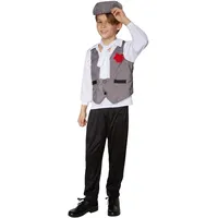dressforfun tectake Jungenkostüm Swinging Charlston | Edel wirkende Kombination aus Hemd und Weste | Stilvolle, Lange Hose in schwarz | Inkl. schönem Halstuch (128 | Nr. 301573) - 128