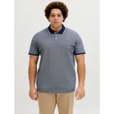 Jack & Jones PlusSize Poloshirt JPRBLUALVES SS POLO PLS Baumwollmischung, normal geschnitten blau 5XL (70/72)