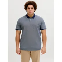 Jack & Jones PlusSize Poloshirt JPRBLUALVES SS POLO PLS Baumwollmischung, normal geschnitten blau 5XL (70/72)