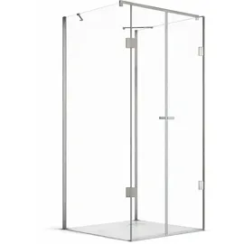 Buylando Emma Duschkabine 80 x 120 cm U-Form weiß transparent