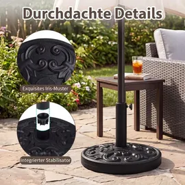 Costway Schirmständer Beton 12 kg Schwarz