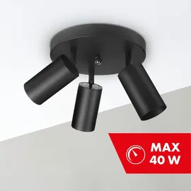 Maclean Brackets Maclean Deckenleuchte 3x GU10 Aluminium verstellbar schwarz