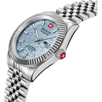 Swiss Military HANOWA Herrenuhr Automatikuhr silber / hellblau onesize