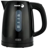 Fagor Teya Noir Wasserkocher, 1 l, abnehmbarer Filter, automatische