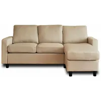 Best Möbel Vianon - ecksofa beidseitig montierbar - 4 Sitzplätze - aus Stoff , Beige - Beige