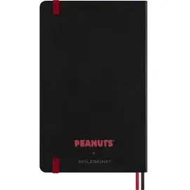 Moleskine Peanuts Snoopy Verehrer Notizbuch limitierte Ausgabe, L/A5, liniert, Schwarz