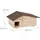 Relaxdays Igelhaus, Holz, Igelhotel mit Boden, 2 Kammern, Winterquartier für Igel, Garten, HBT: 24x46x33,5 cm, Natur