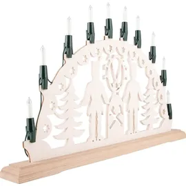 Narva Schwibbogenkette mit 10 Kleinschaftkerzen von NARVA Lichterketten - Weiß/Grün