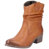 Rieker Damen Klassische Stiefeletten 73170, Frauen Stiefeletten,reißverschluss,gerafft,Boots,Stiefel,Bootee,Booties,braun (24),36 EU / 3.5 UK - 36 EU