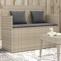 vidaXL Gartenbank 120 x 60 x 85 cm Hellgrau