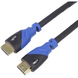 PremiumCord 4K HDMI 2.0b Kabel, Auflösung UHD 4K@60Hz 2160p , 3D, ARC, HDCP, vergoldete Stecker, schwarz-blaue PVC-Steckverbinder, Länge 3 m