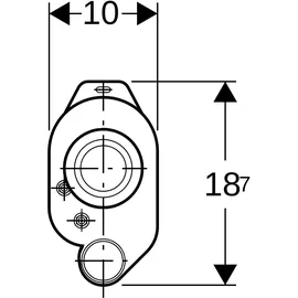 Geberit Urinal Geruchsverschluss Abgang horizontal mit Sonde d40, 152934111 152934111