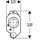 Geberit Urinal Geruchsverschluss Abgang horizontal mit Sonde d40, 152934111 152934111