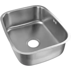 Nindo Einbauspüle `Tom`, Einbauspülbecken, Edelstahlspülbecken, Spüle, Spülbecken, Edelstahlspüle