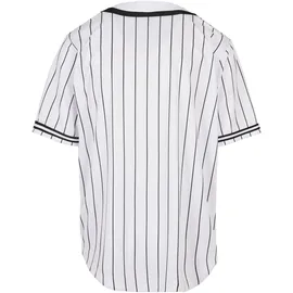 Karl Kani Baseball Shirt Sweatshirt Serif Pinstripe Weiß L