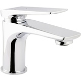SANITOP-WINGENROTH aquaSu® Waschtischarmatur Orva in Chrom, mit Wasserspar-Mischdüse, Kosten sparende Kaltwassermittelstellung, Typ 1 1/4 '' Schaftventil, Standard-Befestigung, 795555