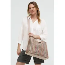 Soccx Henkeltasche Baumwollmischung Pink/Aqua