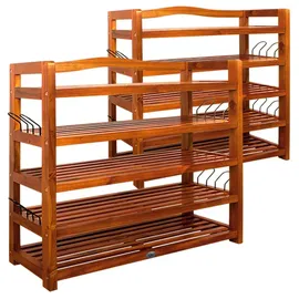 CASARIA Schuhregal 80 x 82 x 26 cm offen / braun
