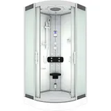 AcquaVapore Dampfdusche Duschtempel Sauna Dusche Duschkabine D46-00M2-EC 80x80 cm Mit 2k Scheiben Versiegelung