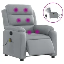 vidaXL Massagesessel Elektrisch 148 x 79,5 x 0 cm Hellgrau