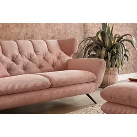 KAWOLA 2-Sitzer Charme Cord rosa