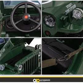 ACTIONBIKES MOTORS Jeep Willys Kinder Elektroauto grün