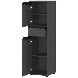 Germania Schrank 2201-547 Graphit, mit Tür- und Schubladendämpfung, 33 x 121 x 34 cm (BxHxT)