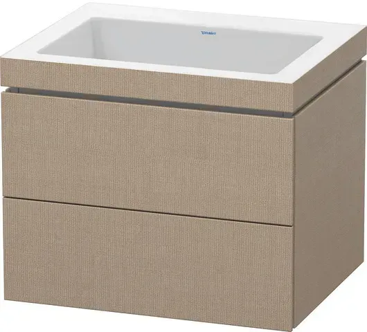 Duravit Möbelset c-shaped Set wandhängend wandhängend „L-Cube“ 60 × 50 × 48 cm in Leinen