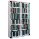VCM CD-Regal 60 x 18 x 92 cm Weiß