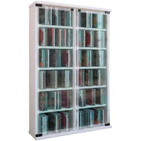 VCM CD-Regal 60 x 18 x 92 cm Weiß