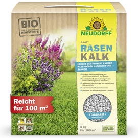 NEUDORFF Azet RasenKalk – Bio Rasenkalk erhöht den pH-Wert saurer Rasenböden schnell für einen kräftigen, grünen Rasen und beugt Moos vor, 5 kg