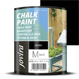 JOVIRA PINTURAS Chalk Paint - Kreidefarbe für Möbel Matte Oberfläche. Erneuern Sie Ihre Möbel, Vintage Möbelfarbe. (750 Milliliter, Schwarz)