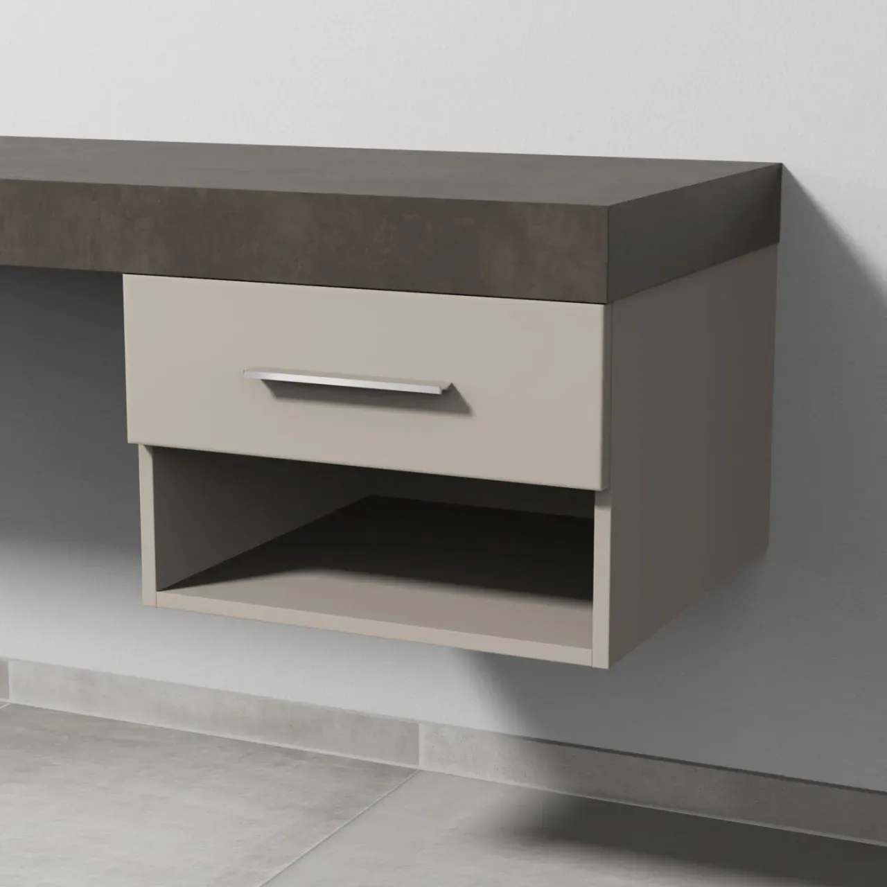 Sanipa Anbau-/Solitärschrank 2morrow (G3352) 340x500x520 Kaschmir-Matt, G33521U G33521U