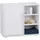 Relaxdays Waschbeckenunterschrank, eintürig, Badschrank, Aussparung, 3 Ablagen, Wc Unterstellschrank 51x60x32 cm,