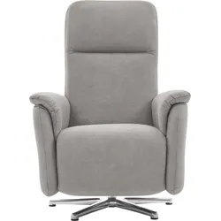 Relaxsessel CALIZZA INTERIORS "Olivin", silber (32 silber), B:73cm H:110cm T:90cm, Microfaser 100% Polyester, Sessel, inklusiver stufenloser Kopfteilverstellung und mit Verstellung