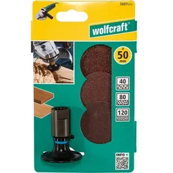 Wolfcraft Schleifscheibensatz Schleifmaschinen 50mm, 4p. 50mm