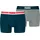 Puma Herren Unterhose EVERYDAY PLACED LOGO BOXER, NAVY / GREY melange), XL
