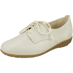 Schnürschuh NATURAL FEET "Larissa", Damen, Gr. 40, beige, Leder, elegant, Schuhe, aus hochwertigem Hirschleder