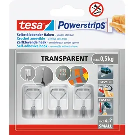 Tesa Powerstrips Klebehaken für max. 0,5 kg, 3,5 x 6,0 cm, 3 St.