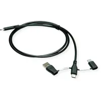 Roline USB 2.0 Kabel Typ C, ST/ST, mit Datenblockier-Adaptern