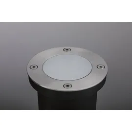 Paulmann Bodeneinbaustrahler Edelstahl 14,7 cm inkl. Leuchtmittel IP65 300 lm silber
