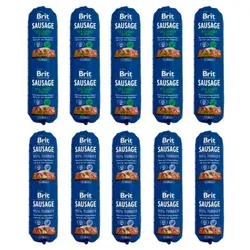 BRIT Premium Sausage Chicken, turkey and pea 5x800 g + Turkey 5x800 g