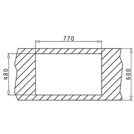 PYRAMIS SPARTA (79X50) 2B Edelstahl glatt