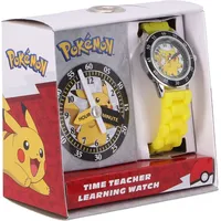 Otto Simon Analoge Lernuhr im Pokémon Design – coole Armbanduhr für Kinder mit beschrifteten Stunden- und Minutenzeigern, ideal für einfaches Zeitlernen!