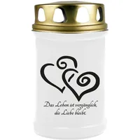 HS Candle Grabkerze GK-04210 (1-tlg), Grabkerze Brenndauer 48 Stunden mit Motiven