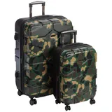 HAUPTSTADTKOFFER - X-Kölln - 2er Koffer-Set Trolley-Set Rollkoffer Reisekoffer, TSA, (S & L), Camouflage matt