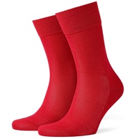 Burlington Herren Socken CARDIFF - Uni, Kurzstrumpf, Logo, One Size, 40-46 rot