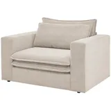 furn.design Loveseat Sessel in beige Cord Loungesessel 125 cm Pesaro
