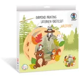 Ursus Diamond Painting Laternen-Bastelset Waldtiere 20 x 18,7 x 8 cm